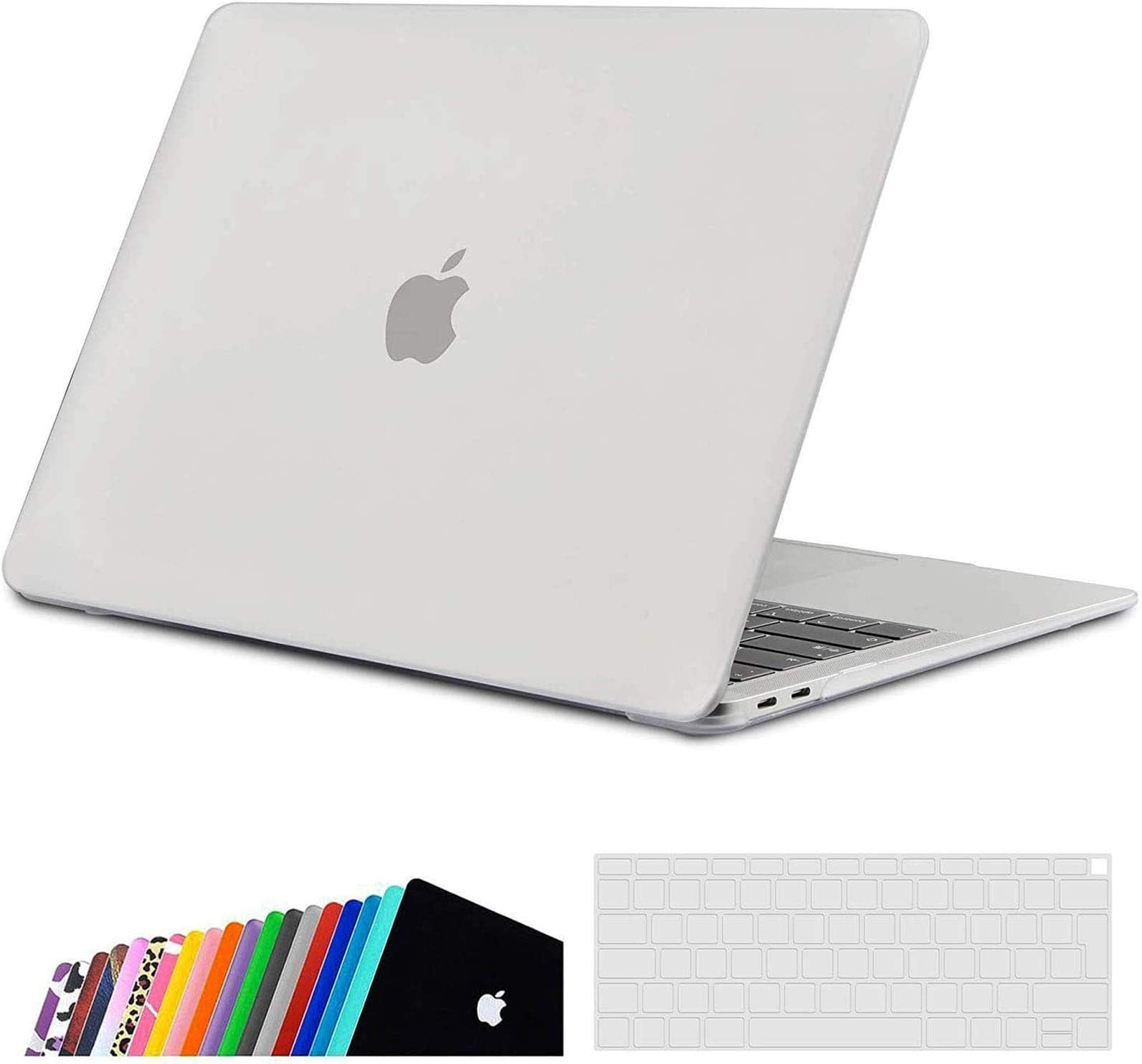 AWH Hard Shell Cover for MacBook Air 13 Inch,Slim Hard Shell Case Protection with Keyboard Cover, Cover for MacBook Air A2337(M1)A2179A1932,Cover for MacBook Air 2018-2020 with Touch Id, FrostedClear.