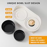 AHX Elevated Dog Food Water Bowl Set with Stand Ceramic 11.3 oz Black view 4