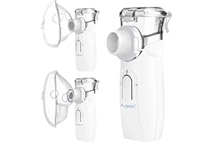 AUGLAM Ultrasonic Portable Nebulizer, USB Rechargeable Portable Nebulizer with Two Mode and Auto Clean for Adults Kids Travel Home Daily use