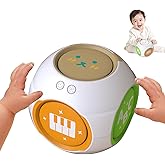Bilingual Educational Baby Toy - Musical Learning Cube Baby Sensory Cube 6-in-1 with Lights Music for 6-18 Months, Toddler Ac