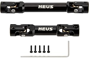 MEUS RACING Stainless Steel TRX4M Driveshaft, Drive Shaft for Traxxas 1/18 TRX4M Defender Bronco RC Crawler Upgrade Parts, Black