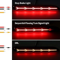 Raryloy LED Rear Bumper Reflector Brake Signal Tail