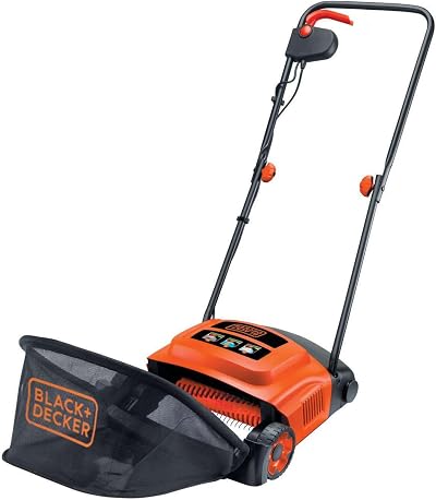 BLACK+DECKER Lawn Raker 600W GD300-GB Adjustable Height 30cm Raking Width