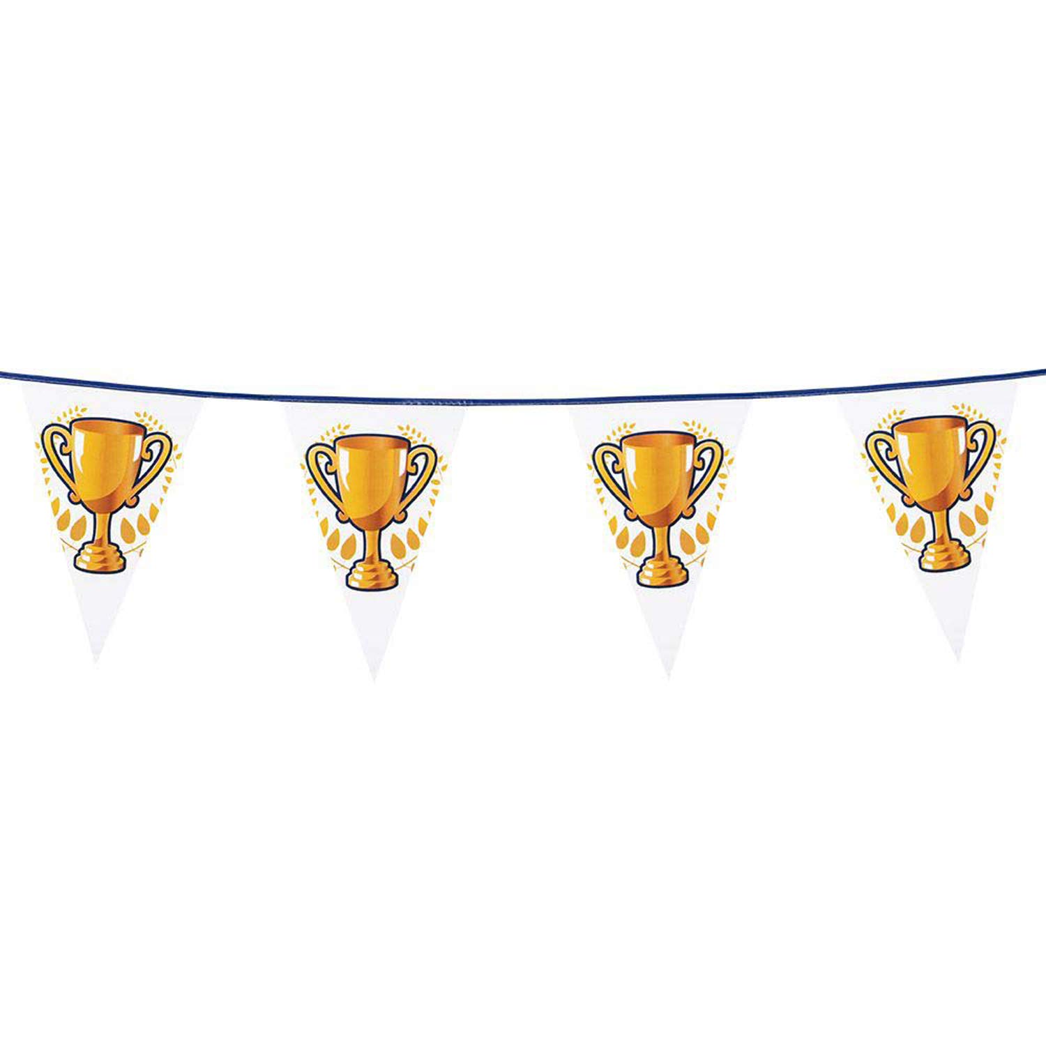 Boland 44770 – Plastic Bunting Champions Length 6 m with Trophy, Winner, Awards, Sports Party, Cheerleader, Party