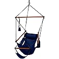 Hammaka Hanging Hammock Air Chair, Wooden Dowels, Blue