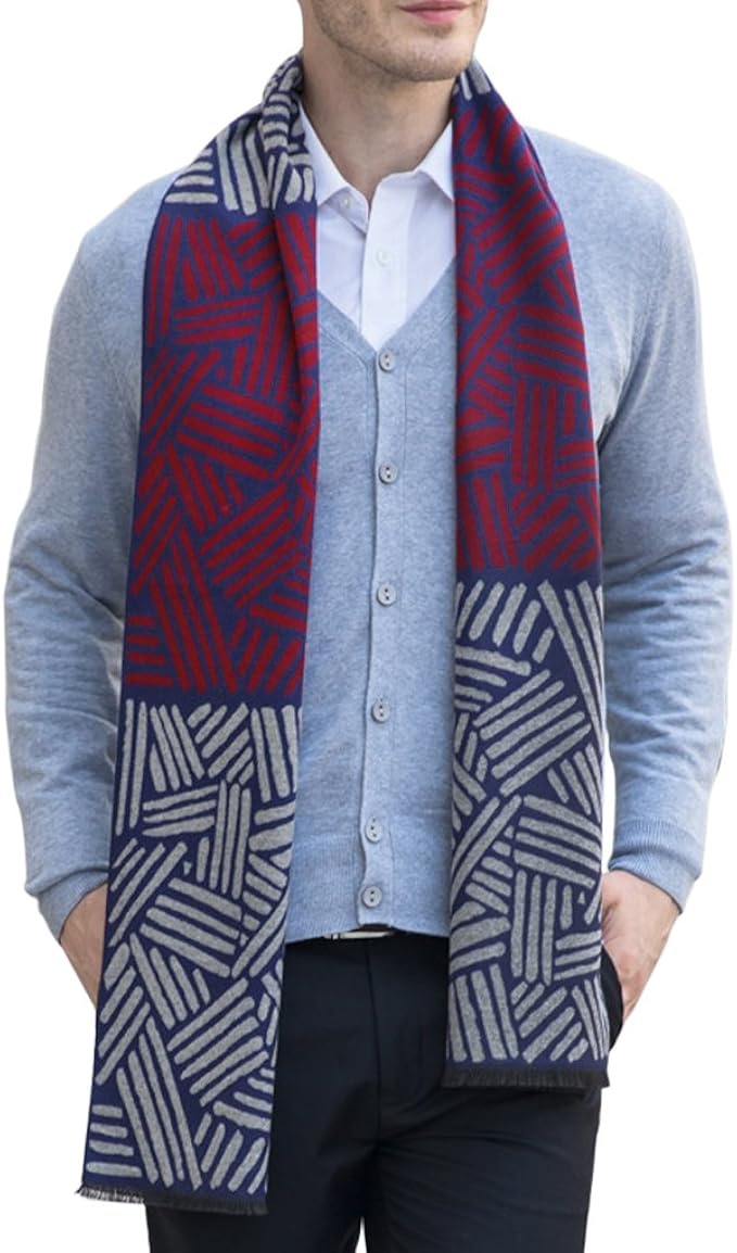 Amazon ファションスカーフ メンズ ストール イギリス風情 知性 大判 ロングマフラー ネックウォーマー コットン 柔らかい 快適 暖かい アウトドア 秋冬単品 秋 冬 紳士用 おとこ 手洗い おしゃれ 高級 紫 ネックウォーマー 通販