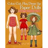 Color, Cut, Play Dress Up Paper Dolls, Autumn Garden Party: Collectible Fashion Craft and Coloring Activity Book for Scissors Skills