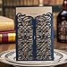 Wishmade 50pcs Cheap Laser Cut Wedding Invitation Card Stock With Royal European Style Open Door Design Hollow for Menu Marriage Birthday Party Supplies (set of 50pcs)
