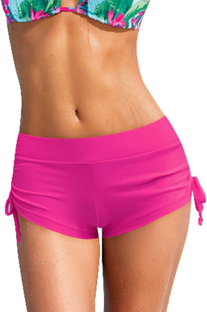 womens hot pink swim shorts