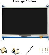 Waveshare 7" Raspberry Pi 4 Display IPS Resistive Touchscreen 1024x600 HDMI LCD view 2
