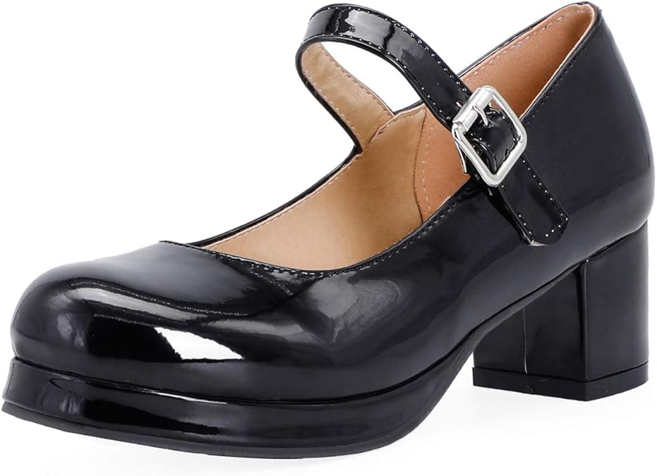 Womans Round Toe Mary Jane Shoes with Relaxed and Classic