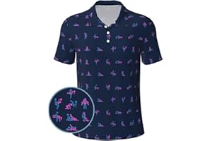 Golf Shirts for Men, Funny Golf Polo Moisture Wicking Dry Fit Short Sleeve
