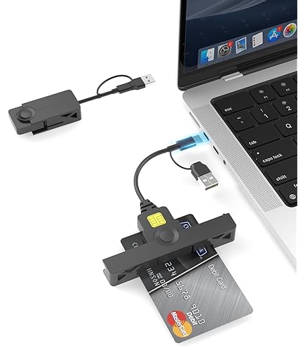 Amazon.com: SCR-200 Smart Card CAC Reader for ID, Credit Card, SD