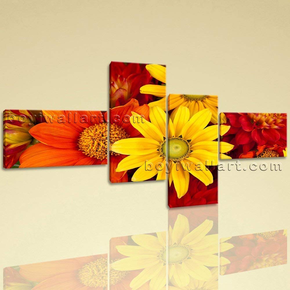 Amazon.com: Extra Large Abstract Floral Art Flower Wall Home Decor