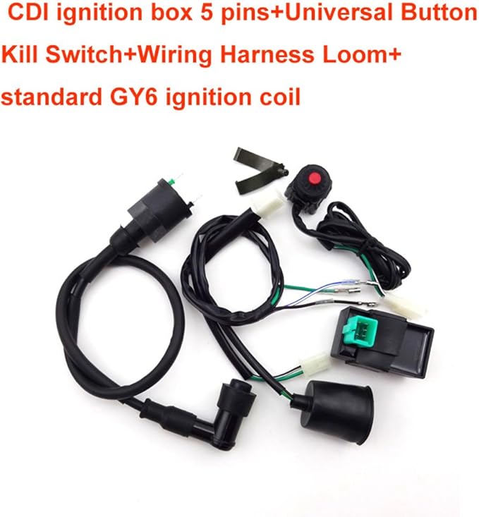 Motorbikes Accessories Parts Automotive Perfk Wiring Loom Harness Kill Switch Ignition Coil Cdi For 50 160cc Pit Dirt Bike Intouchnetworks Com
