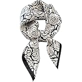FEIBOON 100% Pure Mulberry Silk Scarfs 26"x26" Square Scarf Women Neckerchief Headscarf hair scarf bandana Gift Packed