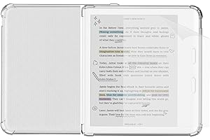 HNSBXQ Clear Case for Kobo Libra Colour and Screen Protector, Libra Color Ereader Case E-Reader 7 Inch Reinforced Corners Skin TPU Sleeve 2024 Matte Screen Protection