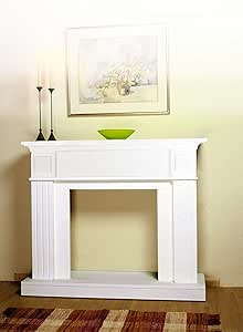 lgvshopping chimenea de Vinci estructura de madera Blanco con chimenea