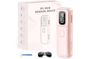 UENMOON IPL Laser Hair Removal Device for Women & Men - at-Home Painless Hair Remover for Long-Lasting Results, Body & Face for 85% Hair Reduction in 3 Weeks,Pink