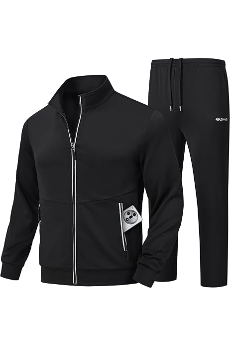 Tracksuit 5xl Sweat Suits Mens Track Suits Piece Set Full Zip Up