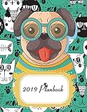 2019 Planbook: Yearly Calendar Book. Monthly, Yearly Calendar Planner, Daily Weekly Monthly Planner, by 