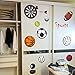 Amaonm Removable 3D Sport Ball Toy Games Wall Stickers Decor DIY Basketball Football Tennis Rugby Peel and Stick Fun Wall Decals for Kids bedroom Playroom Nursery School Classroom Boy Room Living room