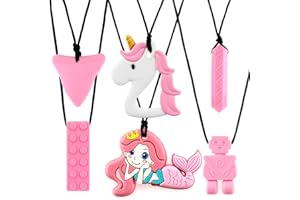 Sensory Chew Necklaces - Chewy Necklaces for Kids with Autism, Sensory Chew Toys for Autistic Children, and Oral Chew Toys fo