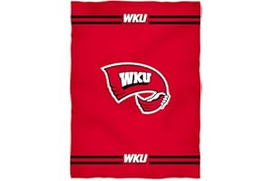 Vive La Fete College Blanket, Officially Licensed WKU Western Kentucky Hilltoppers, Warm & Lightweight Throw Measuring 40" X 58" from
