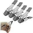 Saycker 4-Pcs Spring Clamp Heavy Duty Metal Spring Clamp - Jaw Opening for Wood Working, DIY, Photo Studio Backdrops Backgrounds