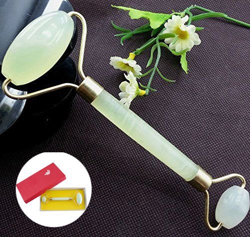 Zinnor (2 Pack) Jade Roller,Natural Jape Facial Beauty Massage Tool - Jade Roller Face Thin Massager | Face Body Head Neck Spa Massager Anti-Aging Cold Therapy