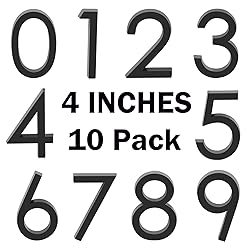 4 Inch Self Adhesive Mailbox Numbers, Door Address
