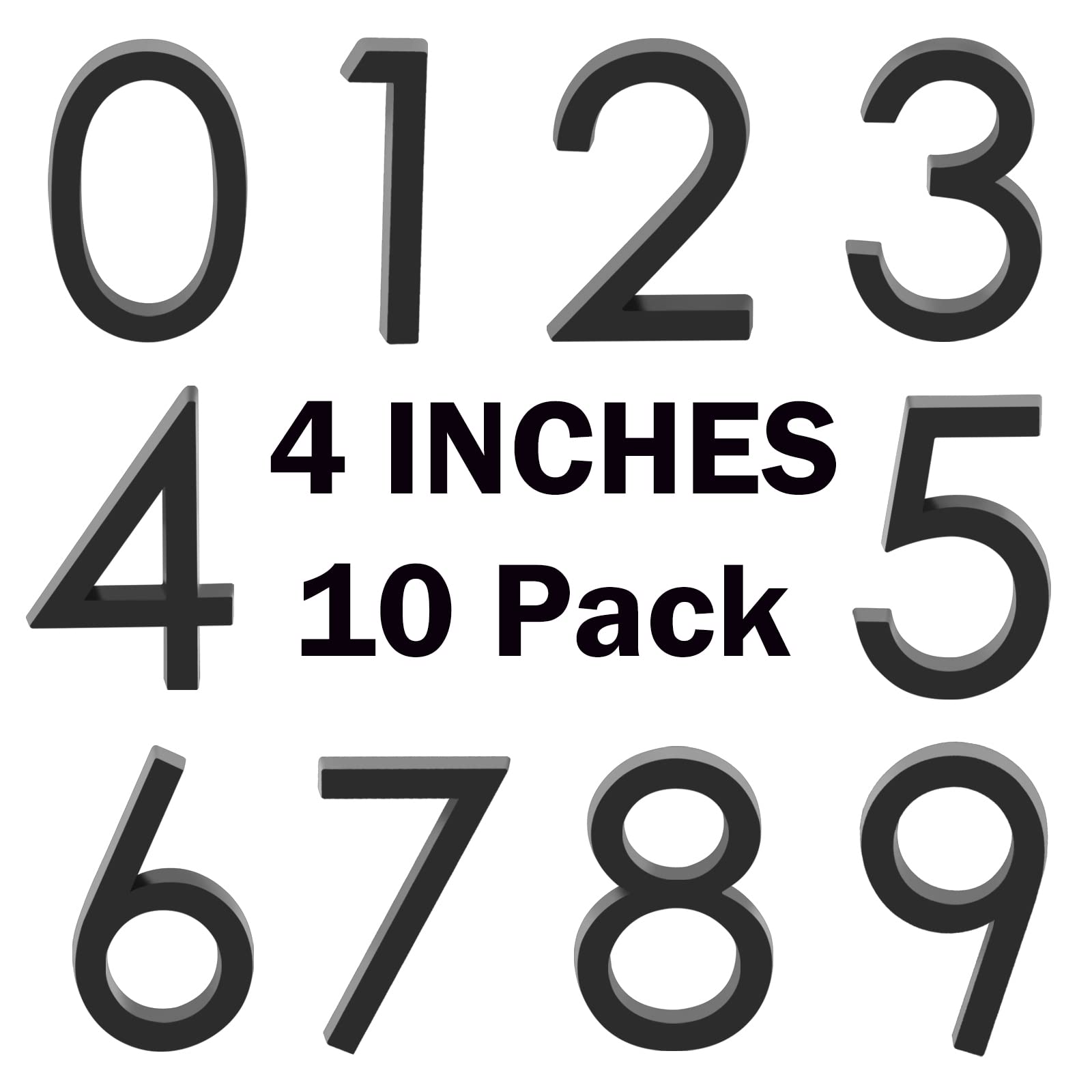 4 Inch Self Adhesive Mailbox Numbers, Door Address