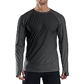 Men's Sun Protection UPF 50+ Shirts Long Sleeve Rash Guard Swim Shirt UV SPF Quick Dry Lightweight Top