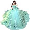 Mauuwy Sweetheart Ball Gown Quinceanera Dresses Bead Appliques Flower Long Prom Dress Party Gowns Vestidos De 15 Anos YMX173