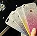 iPhone SE Case, UnnFiko Cute Luxury Hybrid Bling Glitter Silicone Rubber Gel Shiny Sparkling with Candy Back Plate Cover Case for iPhone 5S SE (Pink)