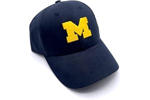 C5 SPORTS Officially Licensed Michigan University Blue Hat MVP Adjustable Classic Team Logo Cap