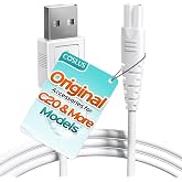COSLUS Original C20 USB A Water Flosser Charger, Dental Pick Charger Cord | For Aquasonic, Nicwell, Oralfree, Nicefeel, Hangsun, Tovendor, Zerhunt Figure-8 Replacement Charger Water Flosser White