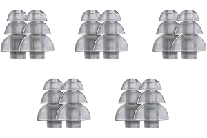 Etymotic Triple Flange Silicone Eartips, Clear - 10 Pack - Standard Fit