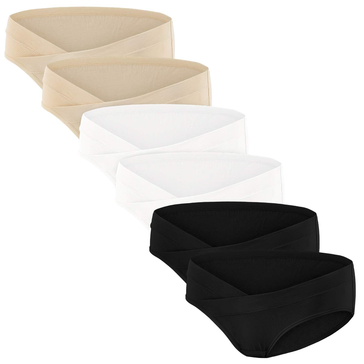 Photo 1 of Angelhood 6 Pack Womens Cotton Maternity Underwear,Healthy Maternity Pregnancy Panties Postpartum Mother Under Bump Underwear X-Large