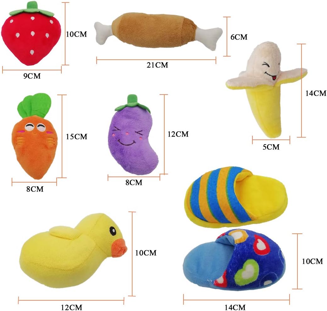 TVMALL Dog Toys Full Set 8 Pcs Plush Toy Molars Chewing Toys Squeak Toys Shoes Suits For Small and Medium Dogs - Image 3
