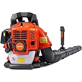 Thalorus 52cc Backpack Leaf Blower – Gas Powered 550 CFM 230 MPH High Airflow for Lawn Care, Low-Vibration Harness, Clears Leaves, Debris & Snow (T692 Pro)