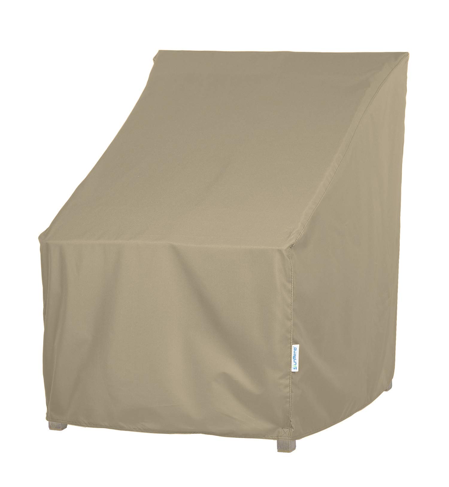SunPatio Outdoor Dining Chair Cover, Heavy Duty Waterproof Patio Chair Covers, Fade Resistant Outdoor Furniture Covers, Helpful Air Vents, All Weather Protection, 27" W x 29" D x 35" H, Neutral Taupe