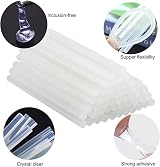 SMALUCK 7mm x 100mm Hot Glue Sticks Ultra Clear 50 pcs for Mini Melt Gun view 3