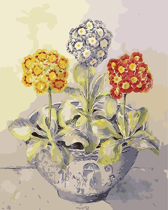 DIY Oil Painting ThreeColor Hydrangea Paint by Numbers