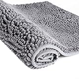 Ohuhu Super Soft Microfiber Bathroom Rugs Non Slip Shag Bath Mat for Kitchen Bedroom, 20