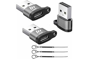 GENERIC USB C Female to USB A Male 3.0 Quick Adapter(3-Pack),Keychain Shaped,C to USB Converter for Apple Watch iWatch Series 7 SE, iPhone 11,12,13 Pro Max Mini, Airpods iPad Air, Samsung Galaxy Note 10.20