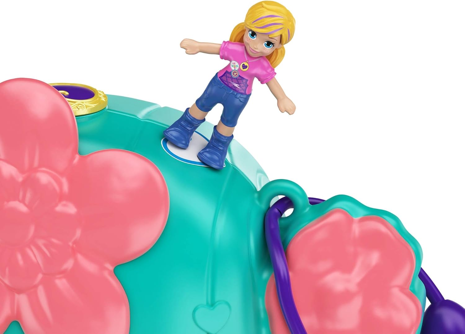 Polly Pocket Pocket World Cactus Cowgirl Ranch Compact with Fun Reveals, Micro Polly and Shani Dolls, 2 Horse Figures and Sticker Sheet; for Ages 4 and Up: Toys & Games