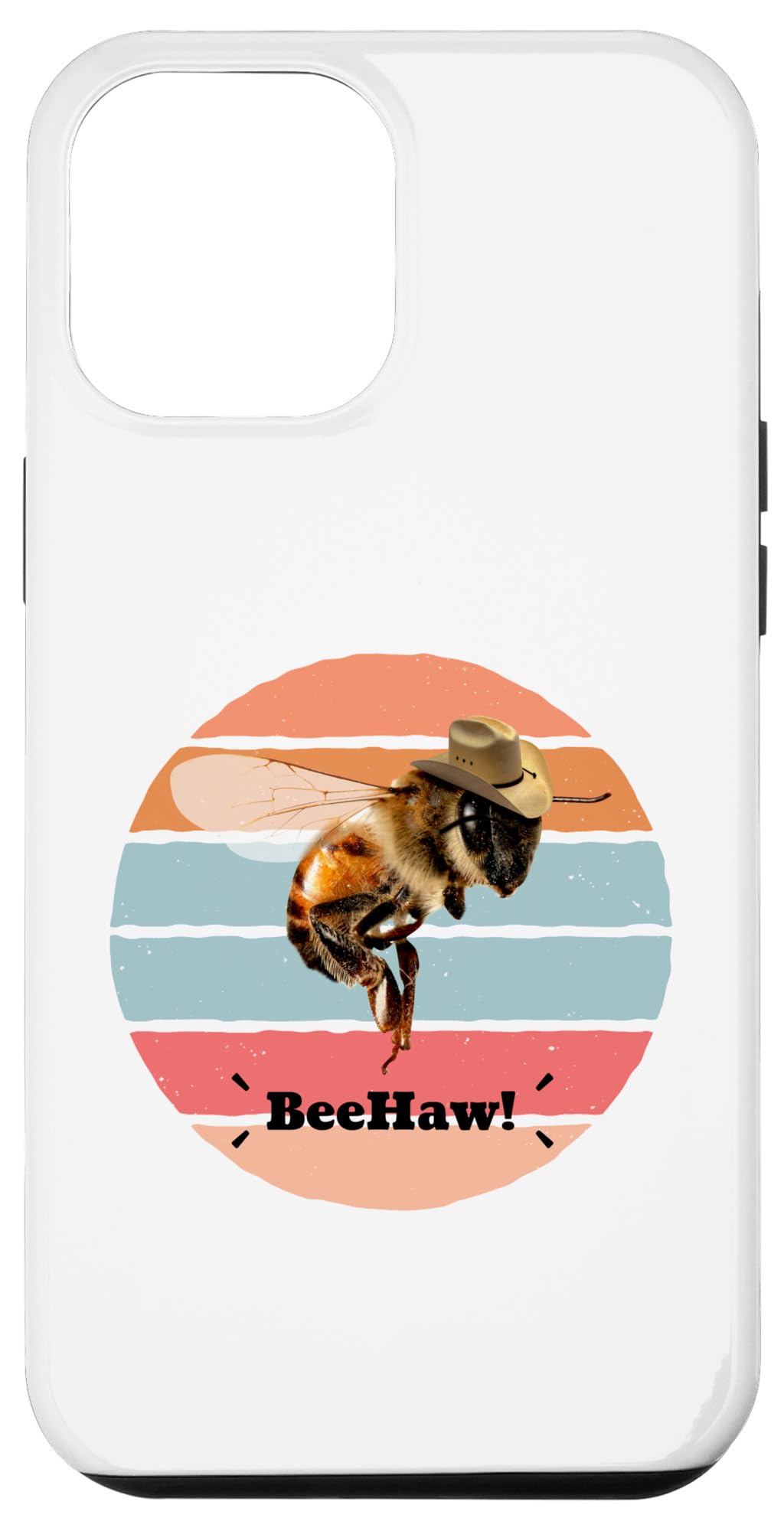 iPhone 15 Plus Cute Bee cowboy hat western BeeHaw nature humor wild west Case