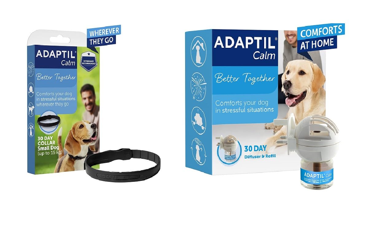 ADAPTIL Calm On-the-Go Collar for Small Dogs with Home Diffuser