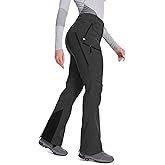 Moosehill Women's Snow Ski Pants: Fleece lined Waterproof Insulated Softshell for Winter Hiking Snowboarding Outdoor